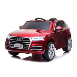 Mașinuță electrică Audi Q5 - Roșu (modul muzică, scaun piele, roți cauciuc)
