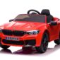 Mașinuță electrică BMW M5 - Roșu (modul muzică, scaun piele, roți cauciuc)