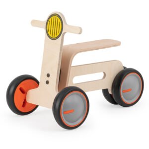 Tricicleta Tribike, din lemn natural, fara pedale