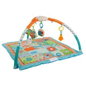 Salteluta de joaca Sun Baby 031 Patchwork Salteluță cu arcadă interactivă pentru copii și bebeluși,activități cu jucarii senzoriale,Peony Dreamland