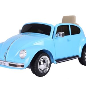 Mașinuță electrică Volkswagen Beetle Classic - Albastru (modul muzică, scaun piele, roți cauciuc) Mașinuță electrică Volkswagen Beetle Classic - Roz (modul muzică,scaun piele,roți cauciuc)